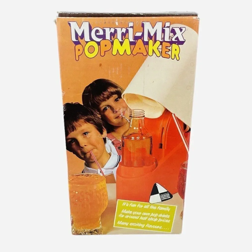 RARE Vintage 1980s Merri-Mix Pop Maker Original Box *READ* Soda England Ad Bar
